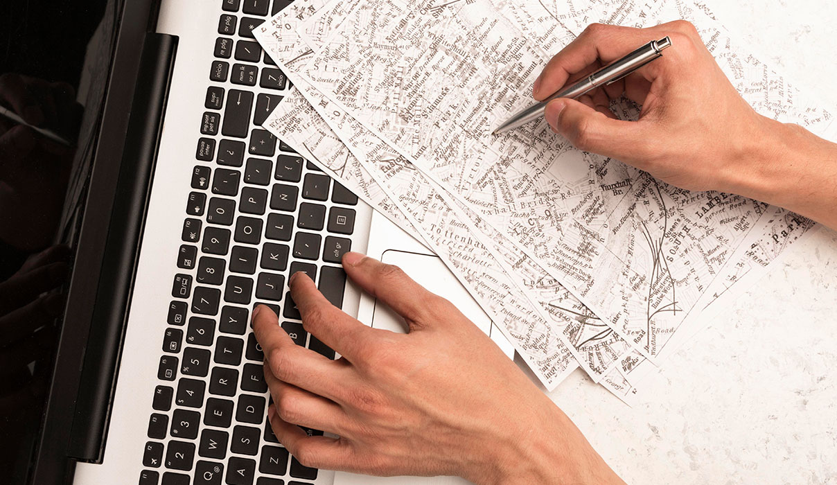Zoning map and commercial sign elevation drawing