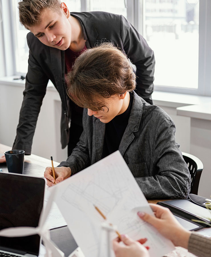 Permitask team reviewing sign permit corrections with municipal comments in Florida